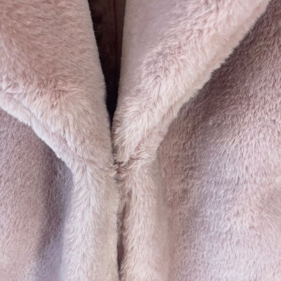 LOFT Outlet Dusty Pink Faux Fur Jacket Sz XS - Picture 8 of 9
